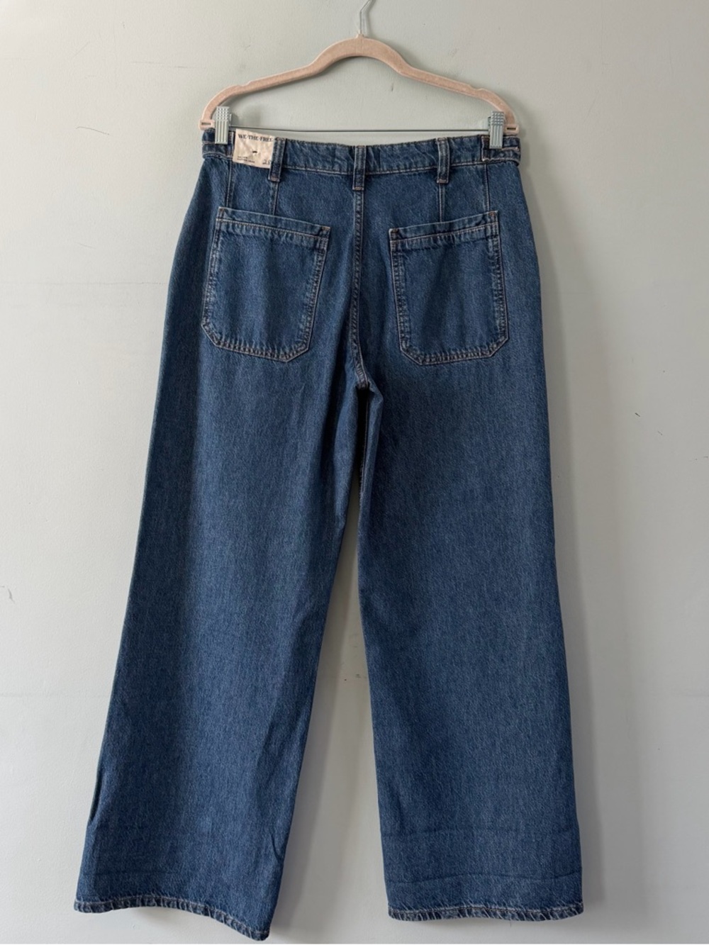 NWT Free People We The Free Palmer Tunnel Vision Baggy Relaxed Cuffed Jeans - Picture 4 of 8